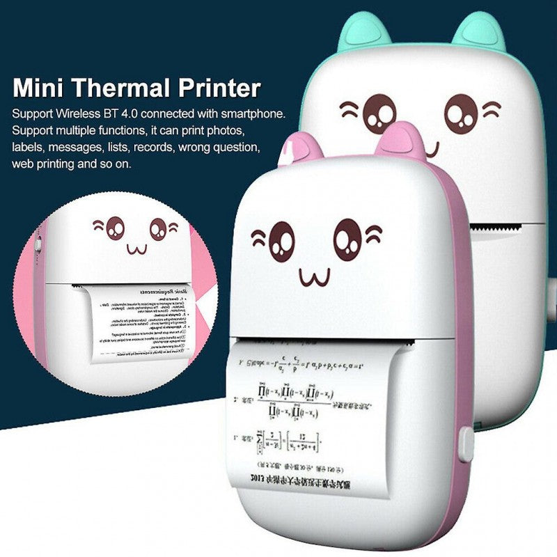 🖨️ Mini Portable Thermal Printer – Wireless Pocket Printer for Smartphones